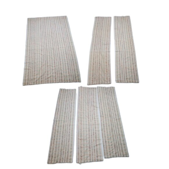 Vintage 60s 70s Mid Century Modern MCM Set of 5 Valence Curtains & 1 Curtain USA